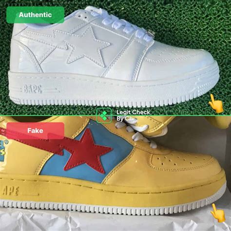 fake bape shoes vs real|bapesta shoes original.